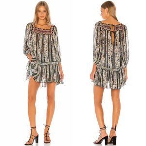Free People Size S Dance Magic Tunic Dress Embroidered Shimmer